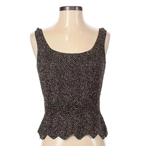 Carmen Marc Valvo Collection Metallic Sleeveless Blouse